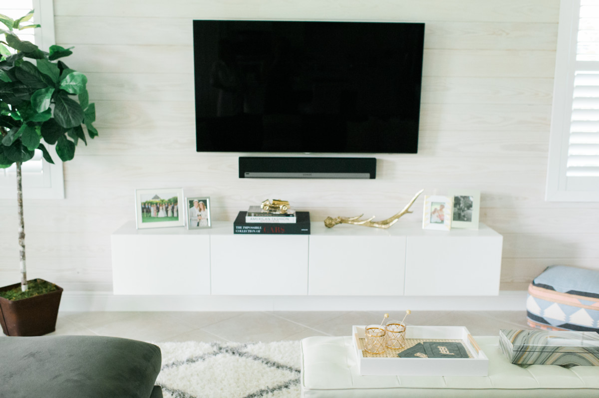 IKEA Hack: DIY Floating TV Console Palm Beach Lately
