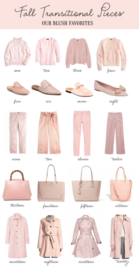 fall blush transitional pieces