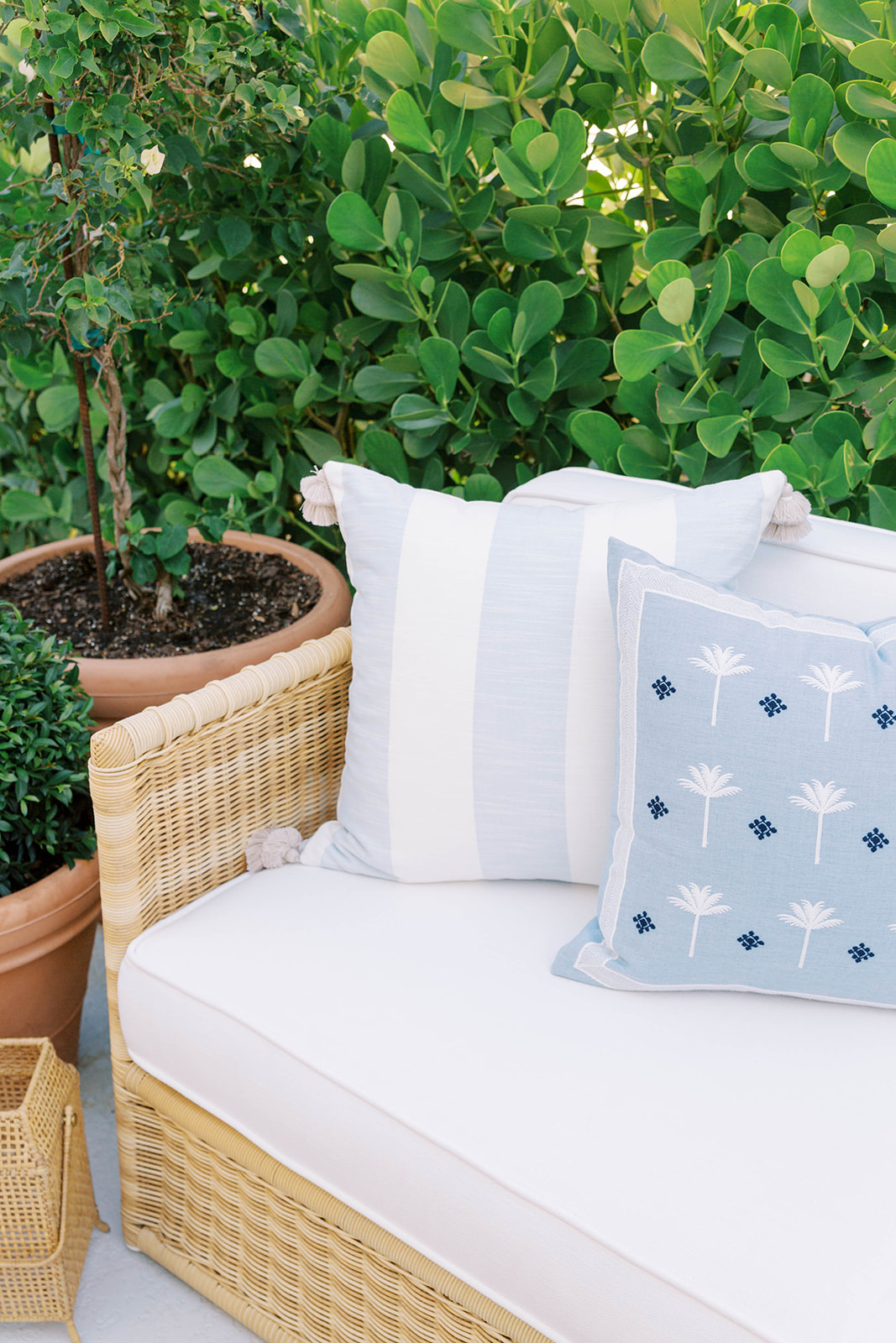 Perennials Harbor Stripe Pillow Cover in Coastal Blue, 14 x 30 | Serena & Lily
